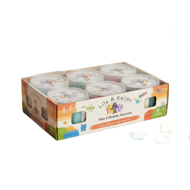 Pâte à modeler naturelle Lila & Kaiou – 6 x 200g